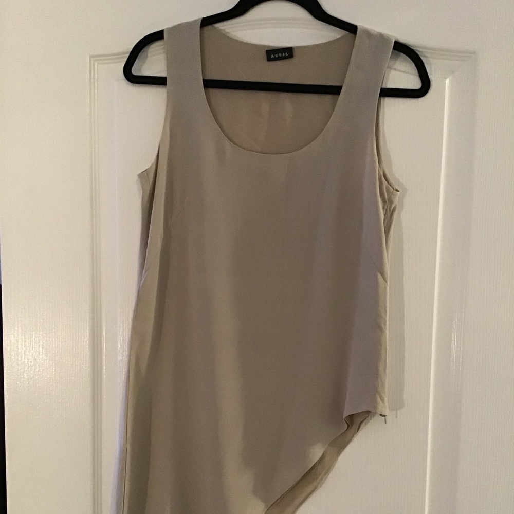 Arris tan sleeveless tunic